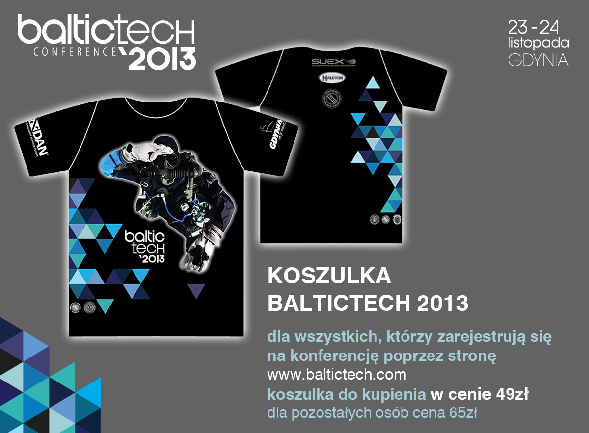 Baltictech Conference 2013 tshirt giveaway for all divers that register to attend the conference online