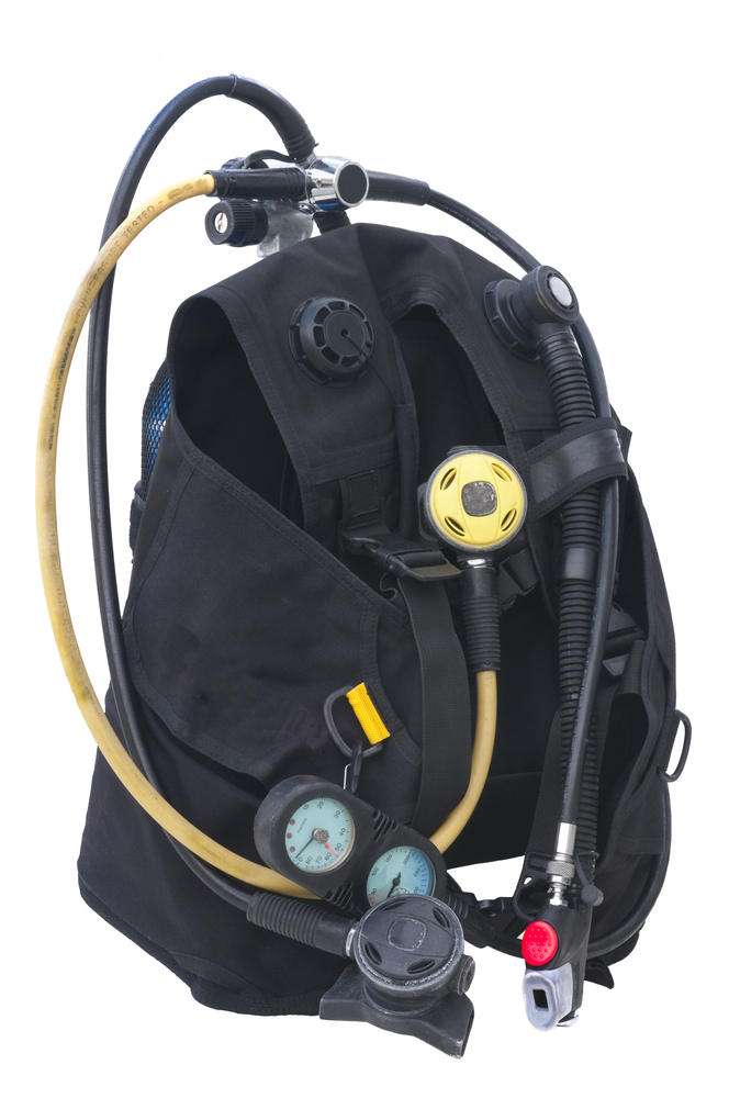 Buoyancy compensator device (BCD) along with regulator and gauges help complete any divers SCUBA kit