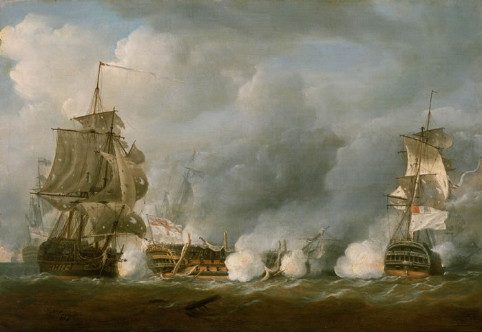 HMS Defense at the Battle of The Glorious in 1794 before being sunk in the North Sea in 1811