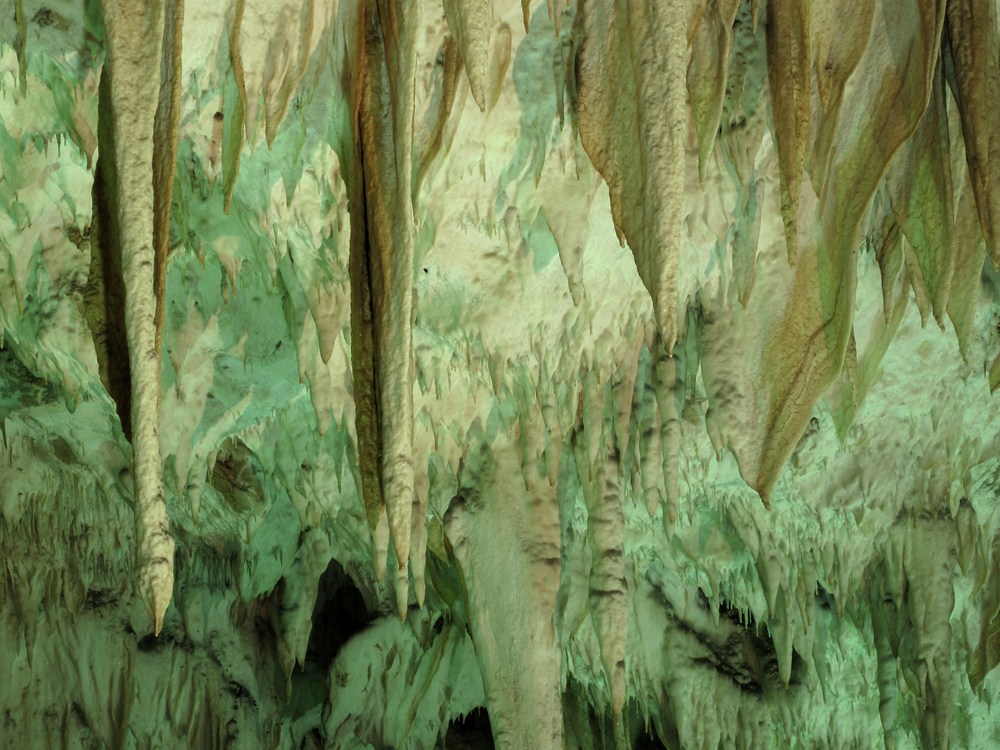 The stalactites and stalagmites of Chinhoyi Caves await divers in Zimbabwe